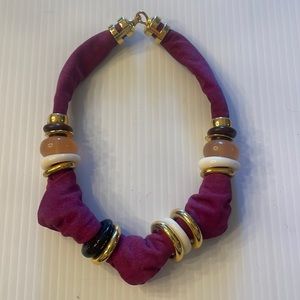 Lizzie Fortunato suede and bead necklace